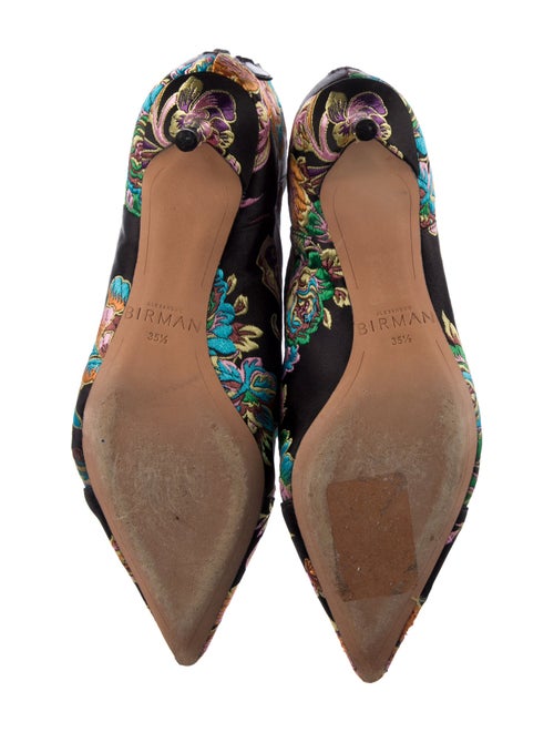 Alexandre Birman Satin Floral Print Boots