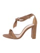 Alexandre Birman Suede Bow Accents Sandals