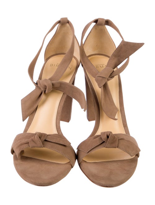 Alexandre Birman Suede Bow Accents Sandals