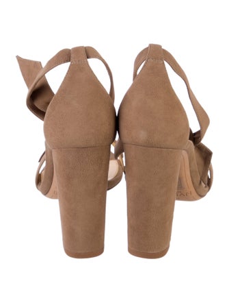 Alexandre Birman Suede Bow Accents Sandals
