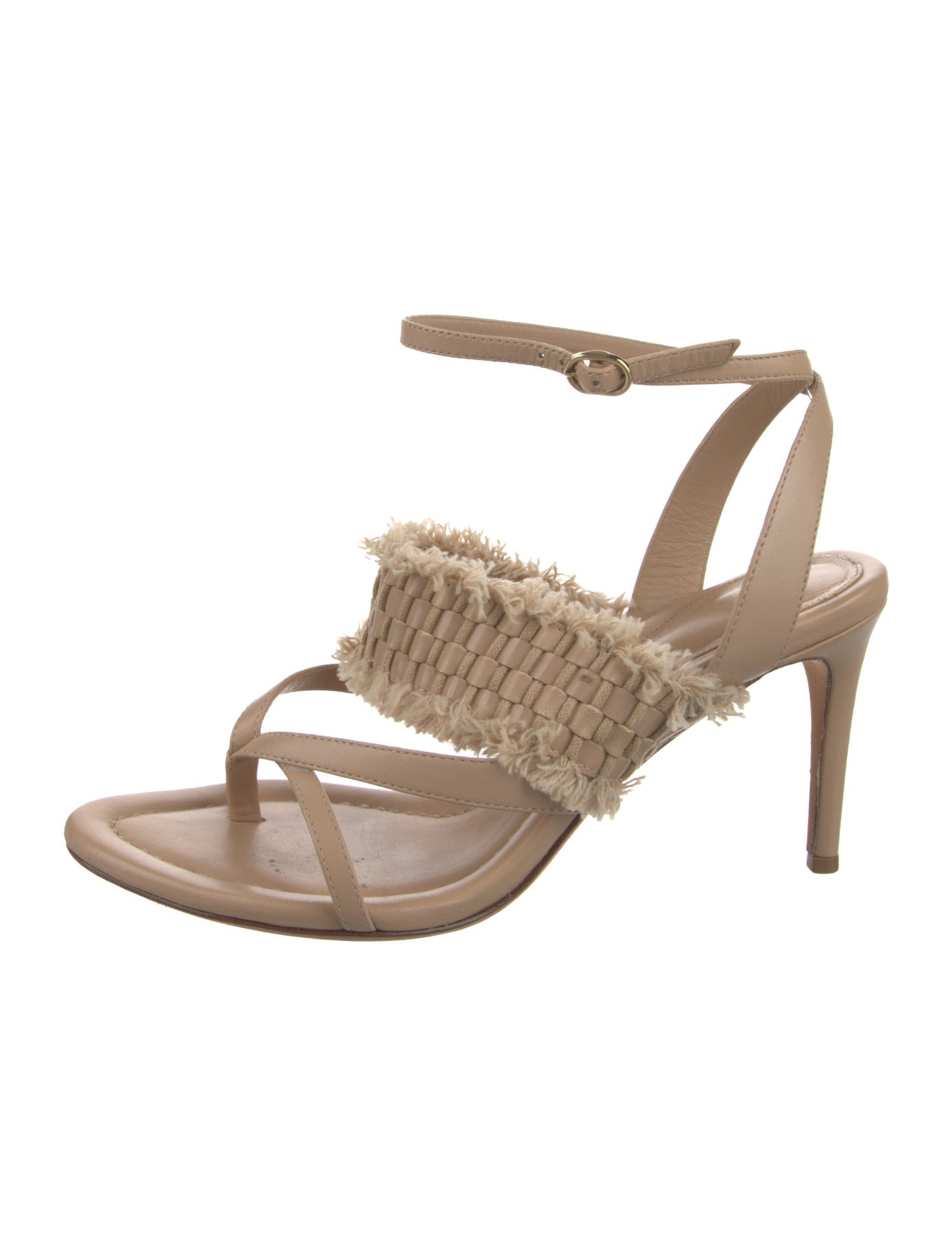 Alexandre Birman Leather Braided Accents Sandals