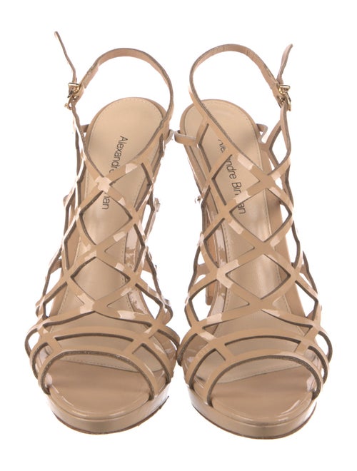 Alexandre Birman Patent Leather Slingback Sandals