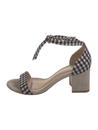 Alexandre Birman Canvas Animal Print Sandals