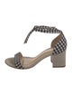 Alexandre Birman Canvas Animal Print Sandals