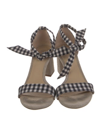 Alexandre Birman Canvas Animal Print Sandals