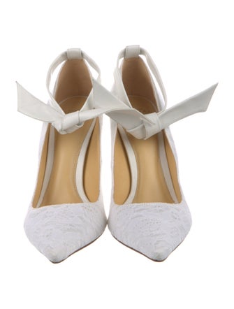 Alexandre Birman Leather Bow Accents Pumps