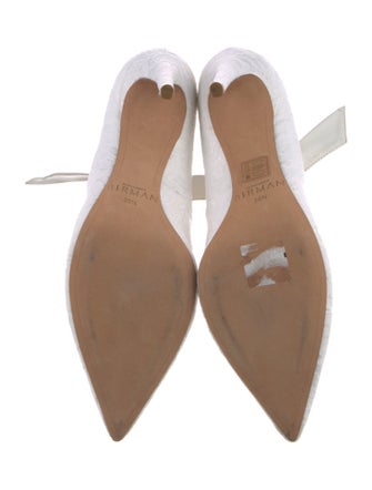 Alexandre Birman Leather Bow Accents Pumps