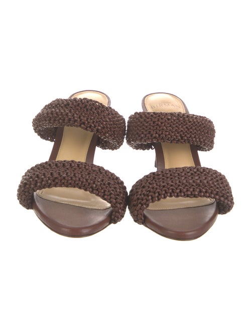 Alexandre Birman Leather Animal Print Slides