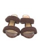 Alexandre Birman Leather Animal Print Slides