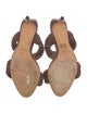Alexandre Birman Leather Animal Print Slides