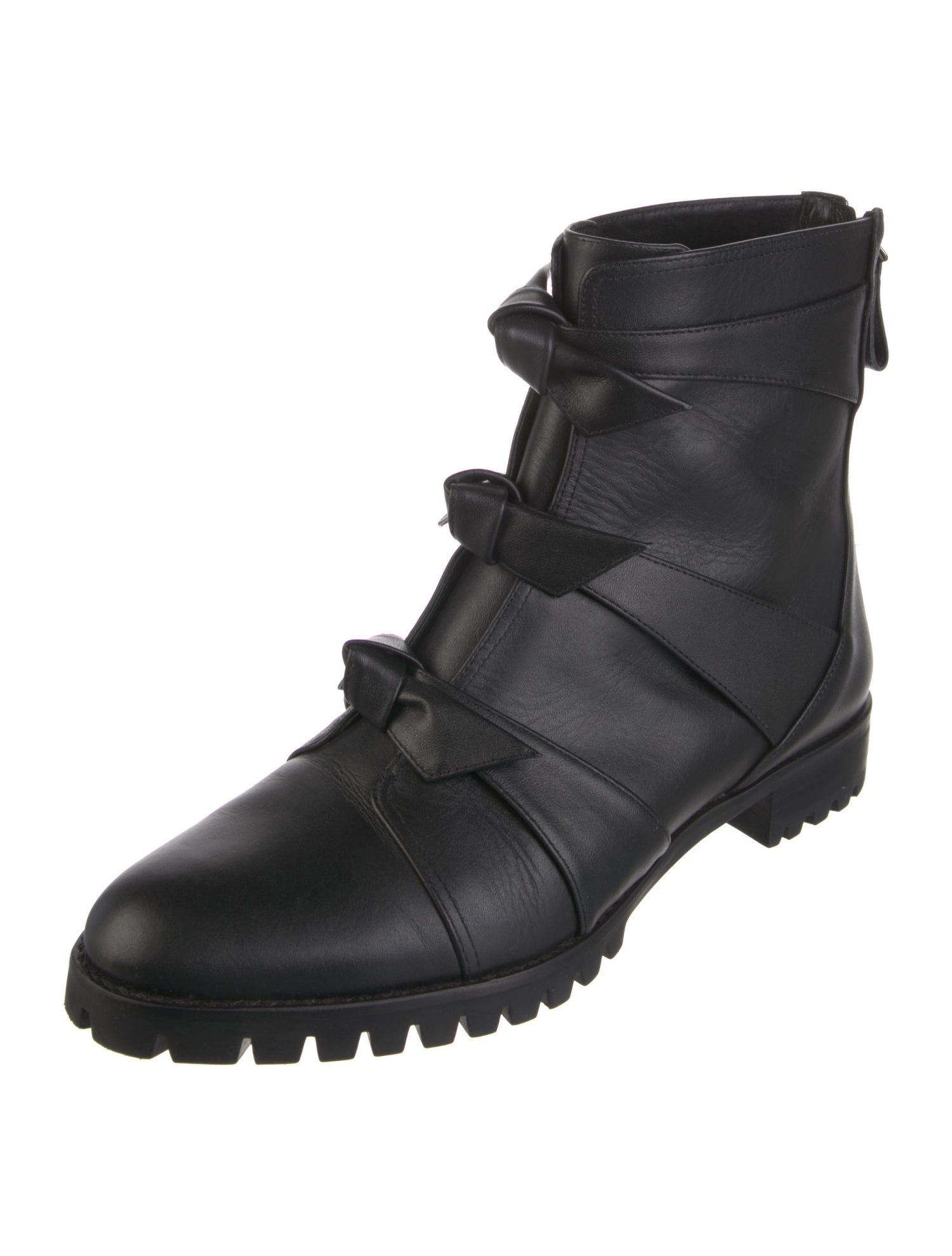 Alexandre Birman Leather Combat Boots