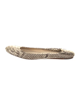 Alexandre Birman Leather Animal Print Ballet Flats