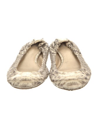 Alexandre Birman Leather Animal Print Ballet Flats