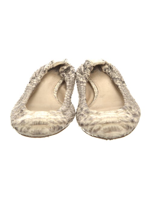 Alexandre Birman Leather Animal Print Ballet Flats