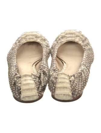 Alexandre Birman Leather Animal Print Ballet Flats