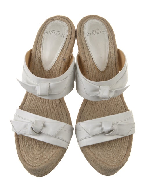Alexandre Birman Leather Bow Accents Espadrilles