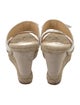 Alexandre Birman Leather Bow Accents Espadrilles