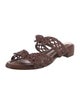 Alexandre Birman Leather Braided Accents Slides