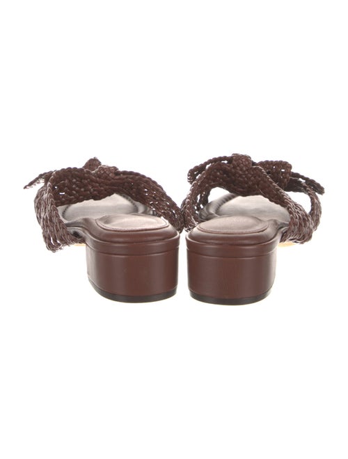 Alexandre Birman Leather Braided Accents Slides