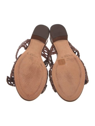 Alexandre Birman Leather Braided Accents Slides