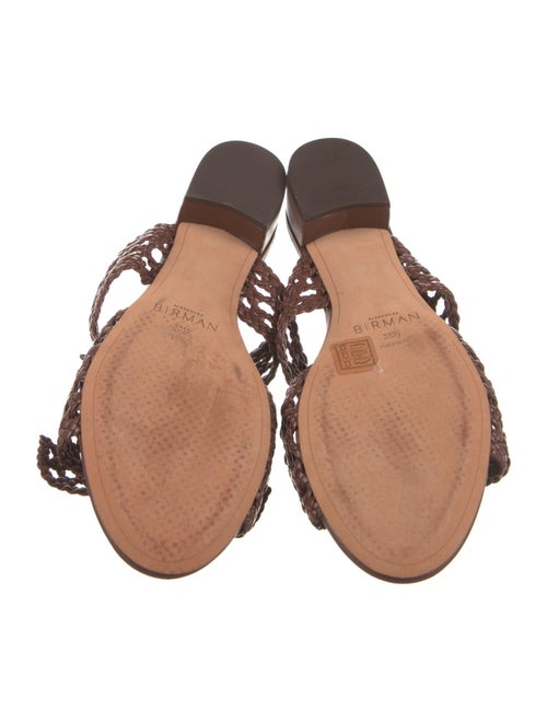 Alexandre Birman Leather Braided Accents Slides