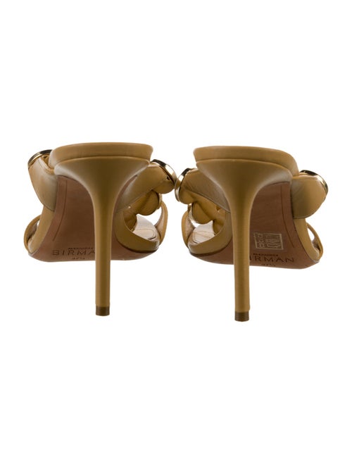 Alexandre Birman Leather Polka Dot Print Slides