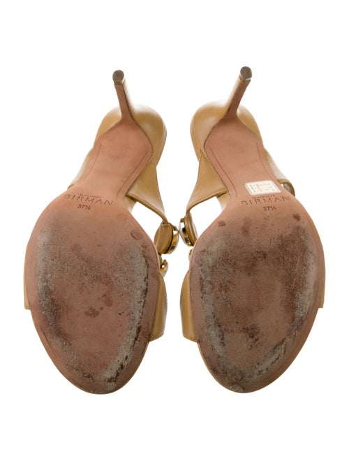 Alexandre Birman Leather Polka Dot Print Slides