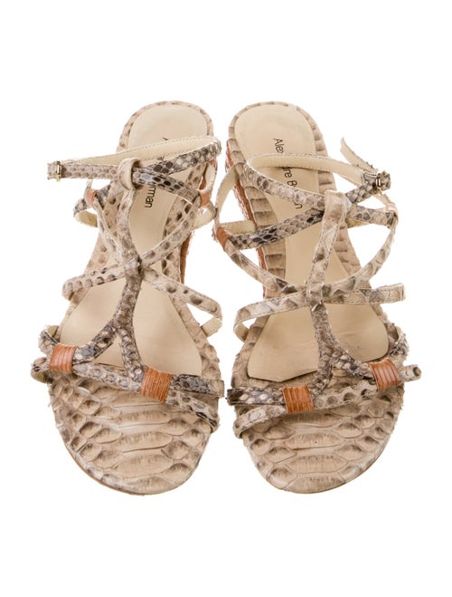 Alexandre Birman Snakeskin Animal Print Gladiator Sandals