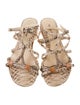 Alexandre Birman Snakeskin Animal Print Gladiator Sandals
