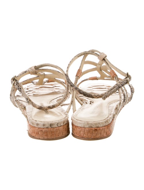 Alexandre Birman Snakeskin Animal Print Gladiator Sandals
