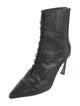 Alexandre Birman Embossed Leather Lace-Up Boots
