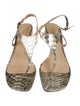 Alexandre Birman Python T-Strap Sandals