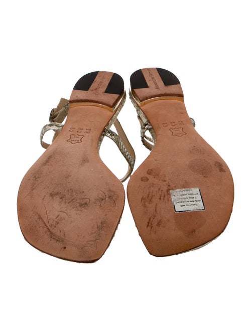 Alexandre Birman Python T-Strap Sandals