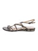 Alexandre Birman Snakeskin Animal Print Gladiator Sandals