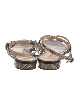 Alexandre Birman Snakeskin Animal Print Gladiator Sandals