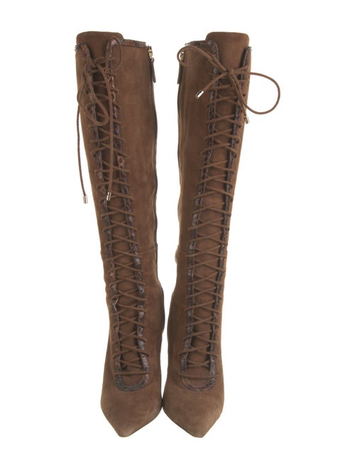 Alexandre Birman Suede Lace-Up Boots