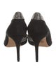 Alexandre Birman Suede Crystal Embellishments D'Orsay Pumps