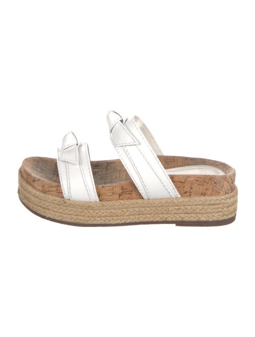 Alexandre Birman Leather Bow Accents Espadrilles