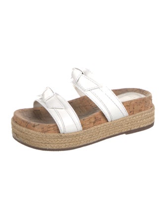 Alexandre Birman Leather Bow Accents Espadrilles