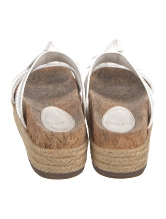 Alexandre Birman Leather Bow Accents Espadrilles
