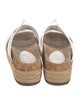 Alexandre Birman Leather Bow Accents Espadrilles