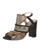 Alexandre Birman Snakeskin Animal Print T-Strap Pumps