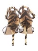 Manolo Blahnik Leather Animal Print Sandals