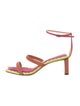 Alexandre Birman Suede Colorblock Pattern Sandals