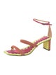 Alexandre Birman Suede Colorblock Pattern Sandals