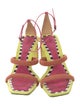Alexandre Birman Suede Colorblock Pattern Sandals