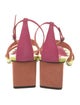 Alexandre Birman Suede Colorblock Pattern Sandals