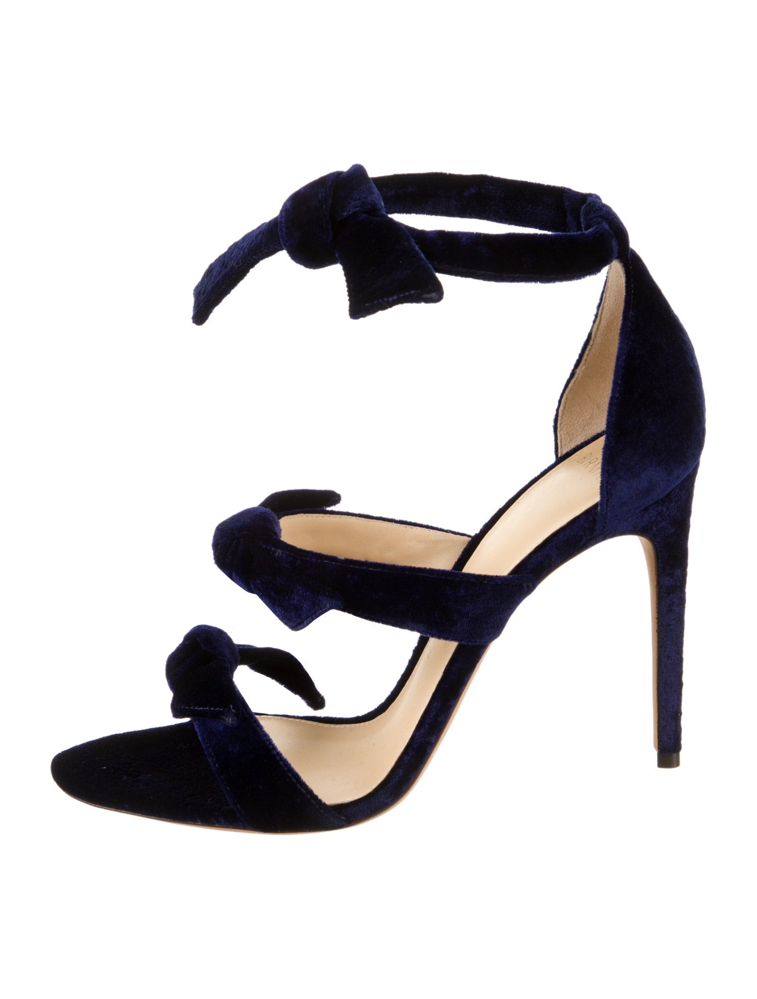 Alexandre Birman Velvet Bow Accents Sandals