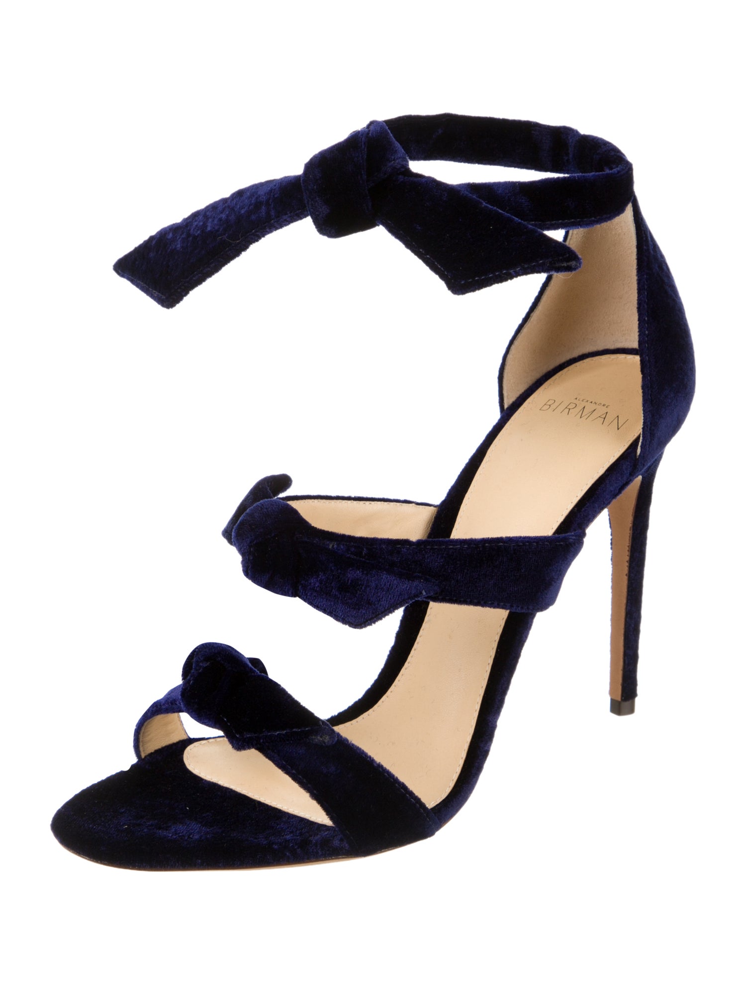 Alexandre Birman Velvet Bow Accents Sandals