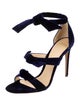 Alexandre Birman Velvet Bow Accents Sandals